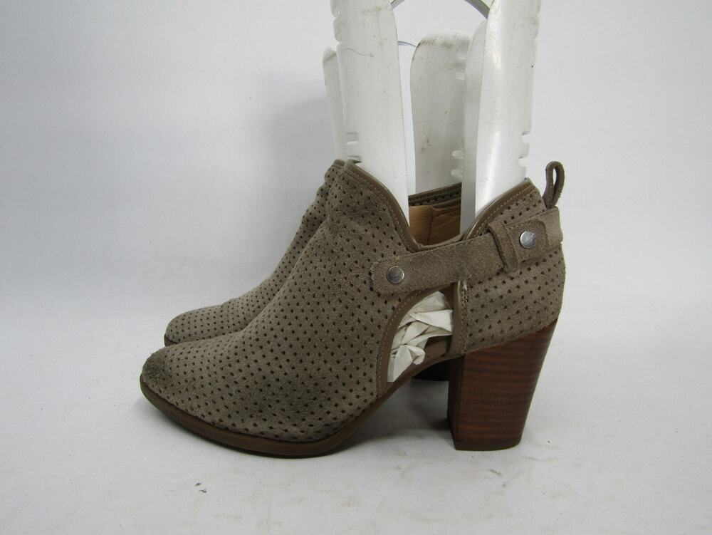Franco Sarto Womens Size 8 M Brown Suede Zip Ankle Fashion Boots Booties